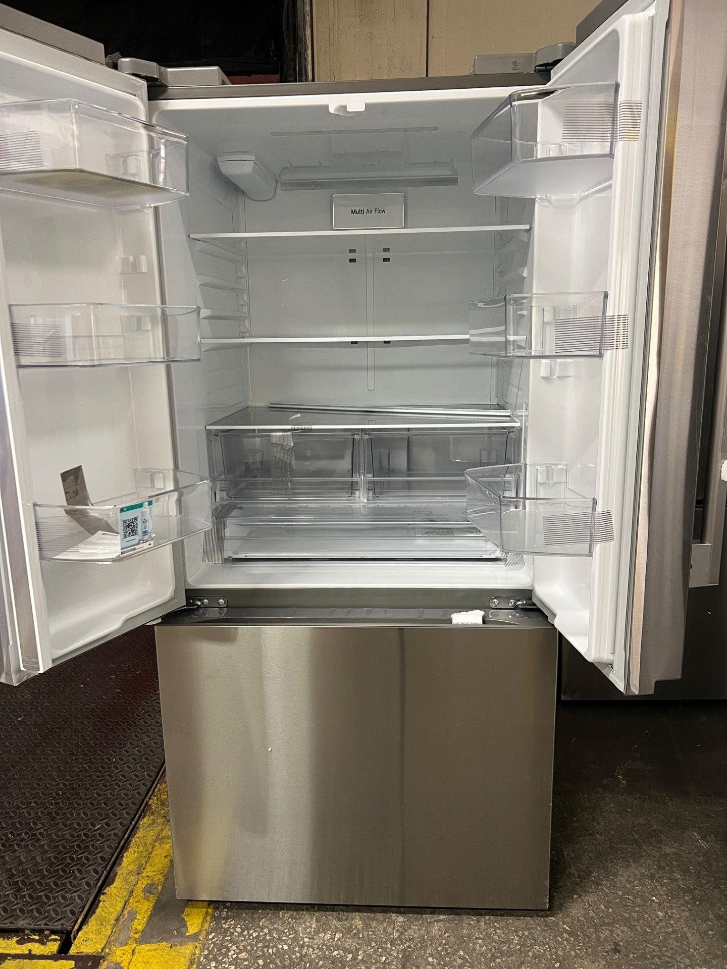 LG Standard Depth MAX 25.1 Cu. Ft. French Door Smart Refrigerator with Hybrid Handle Stainless Steel